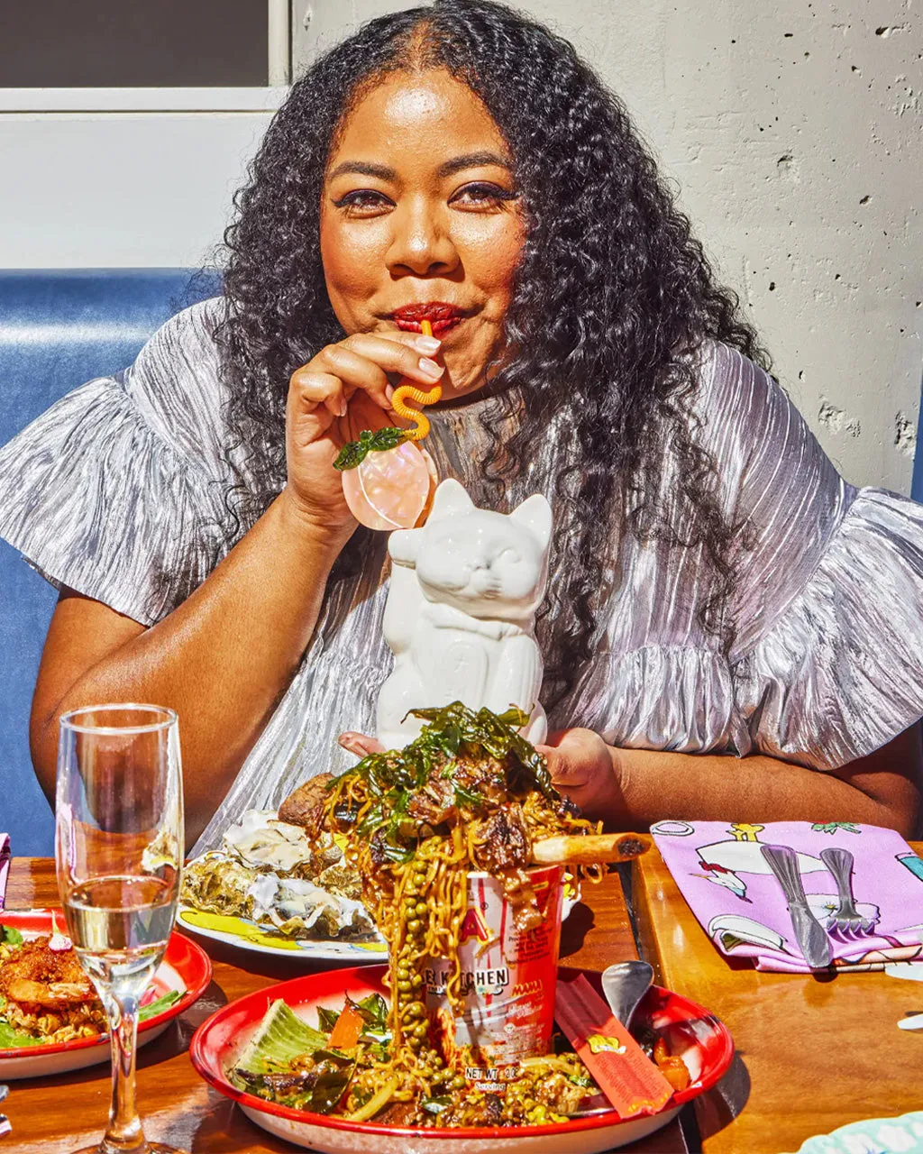 Silver Metallic Mushroom Dress sold by ban.do product image thumbnail 3