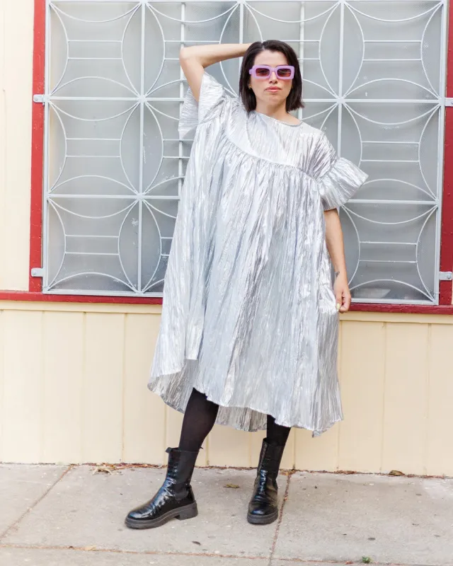 Silver Metallic Mushroom Dress sold by ban.do