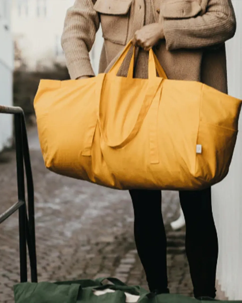 Large Cloth Crate Tote Bag - Yellow sold by ban.do product image thumbnail 3