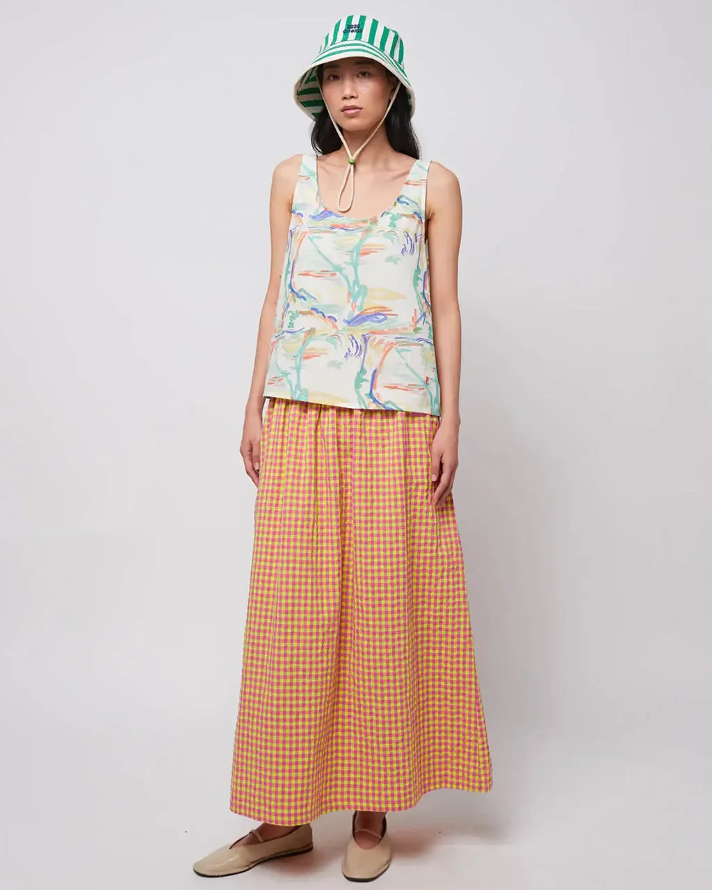 Vichy Evasé Skirt sold by ban.do