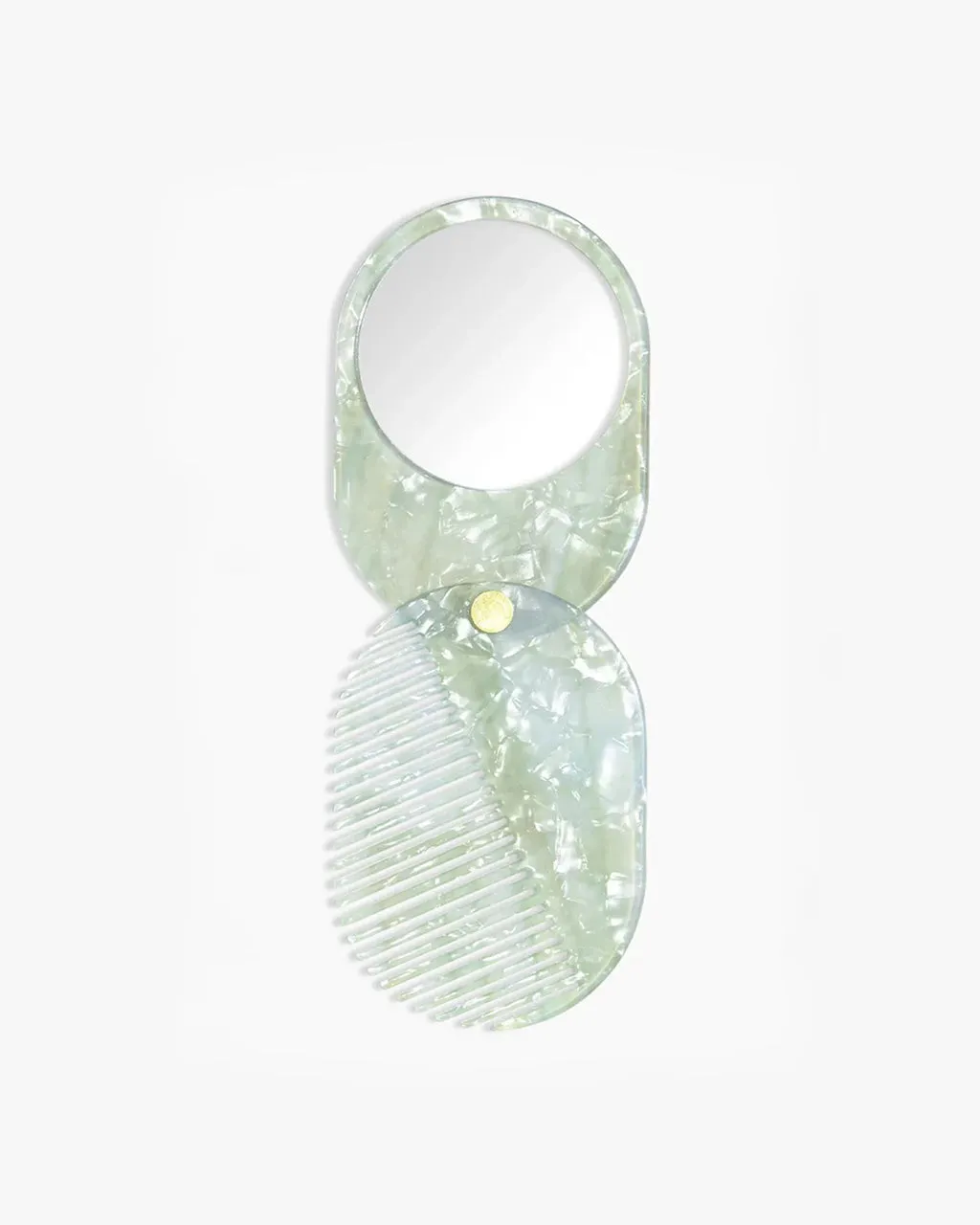 2-in-1 Pocket Comb Mirror - Sea Glass sold by ban.do