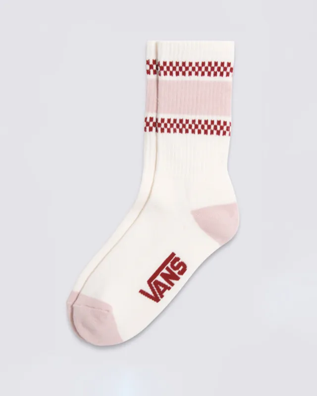 Checker Flag Crew Socks - Sepia Rose sold by ban.do