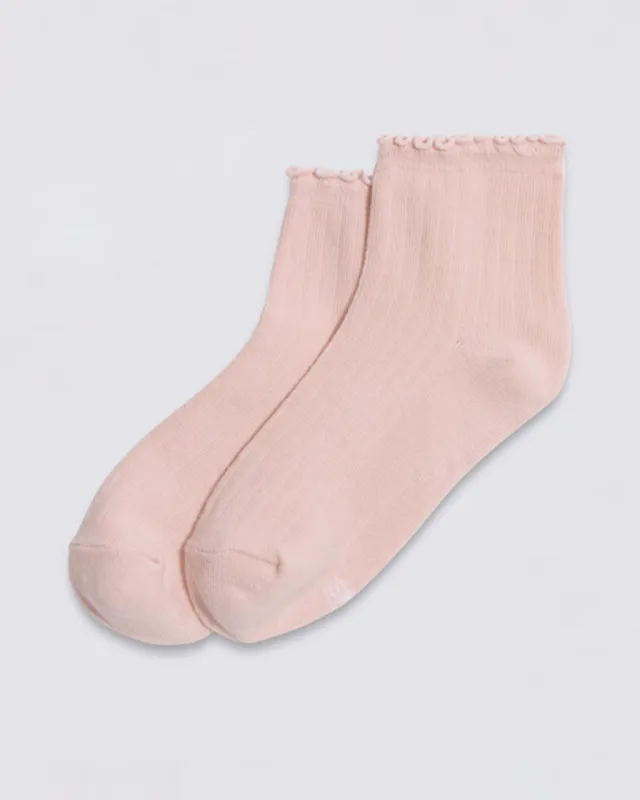 Lettuce Have It Half Crew Socks - Sepia Rose sold by ban.do