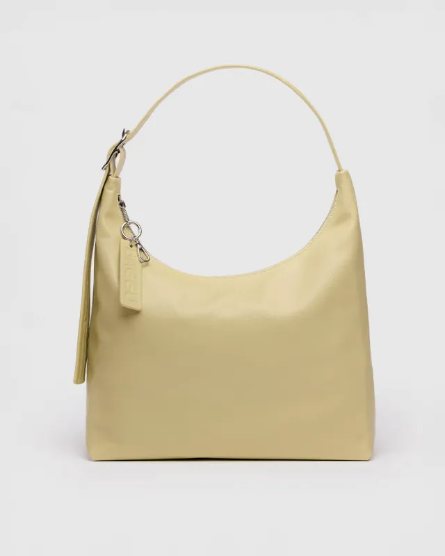 Recycled Leather Shoulder Bag - Straw sold by ban.do