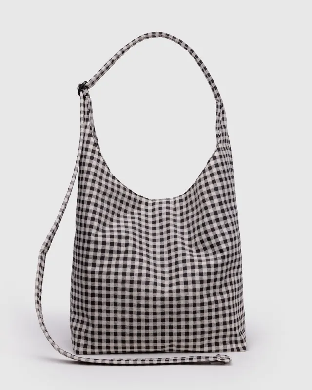 Large Nylon Sling - Black & White Gingham sold by ban.do