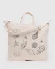 Horizontal Zip Duck Bag - Embroidered Shells sold by ban.do