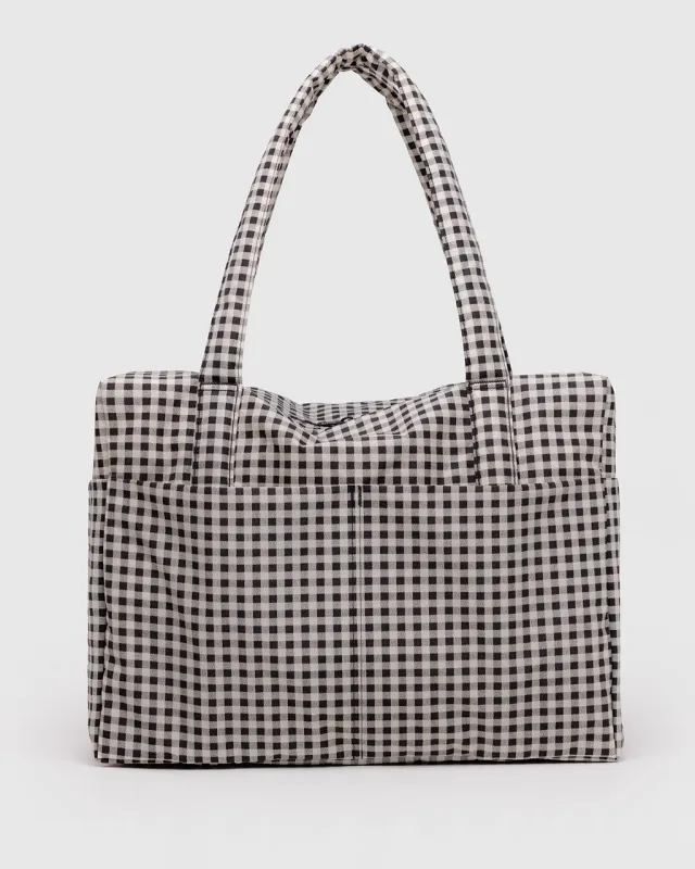 Cloud Carry-On - Black & White Gingham made by BAGGU