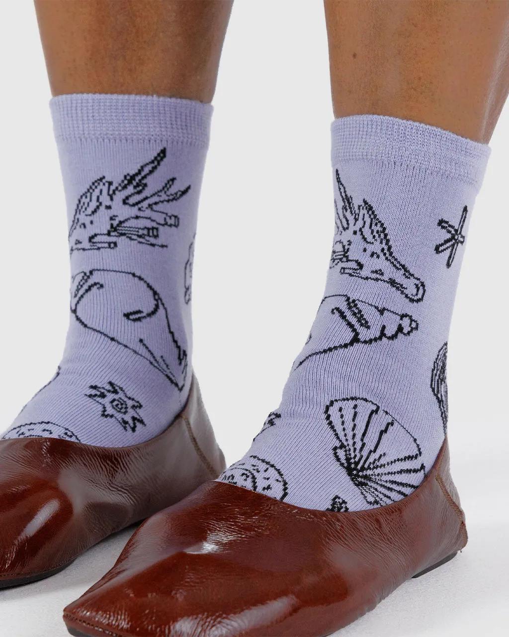 Crew Socks - Light Blue Shells sold by ban.do product image thumbnail 2