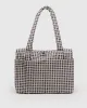Small Cloud Carry-On - Black & White Gingham sold by ban.do