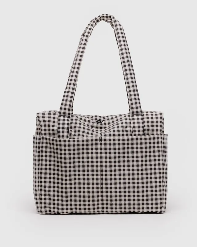 Small Cloud Carry-On - Black & White Gingham sold by ban.do