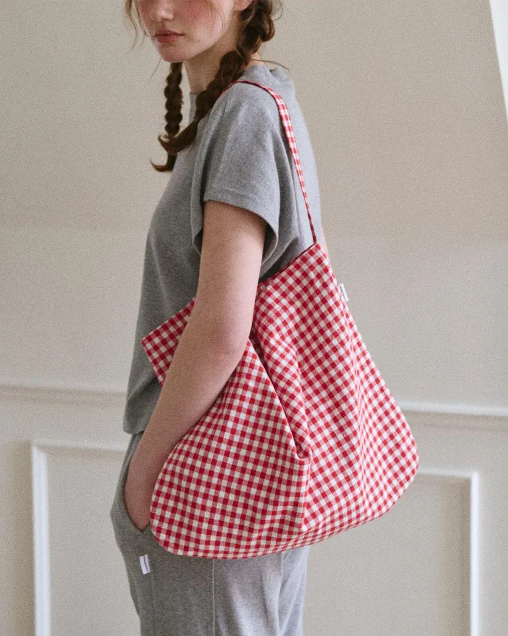 Happy Carry Bag - Red Gingham sold by ban.do
