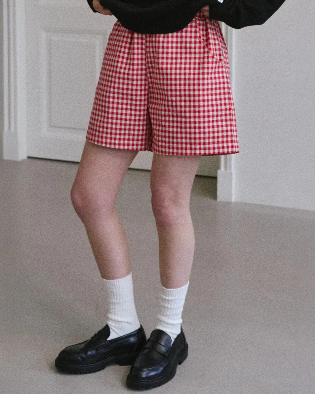 City Shorts - Red Gingham sold by ban.do