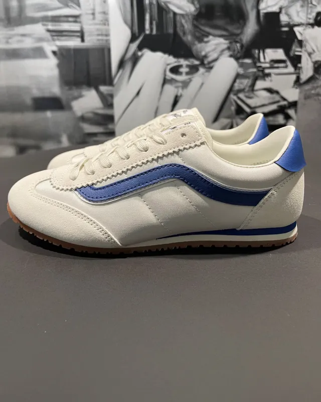 Super Low Pro Sneaker - Marshmallow + True Blue sold by ban.do