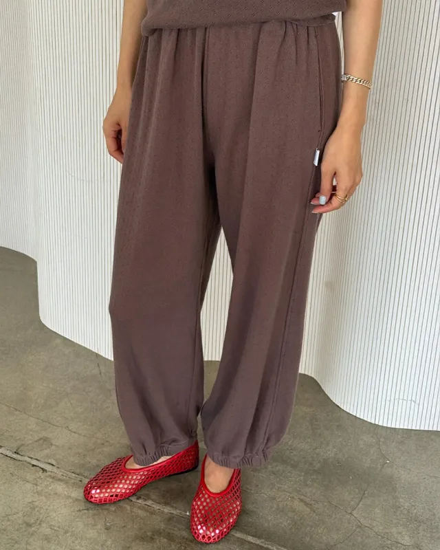 Pointelle Balloon Pants - Chocolate sold by ban.do