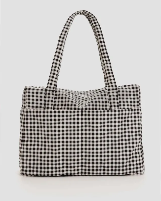 Cloud Carry-On Bag - Black & White Gingham sold by ban.do