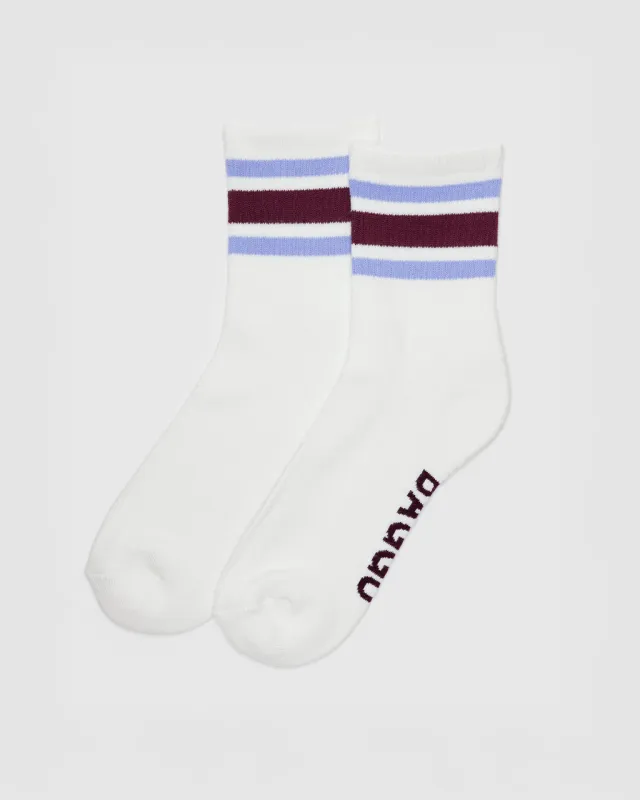 Ribbed Socks - Ivory Stripe sold by ban.do