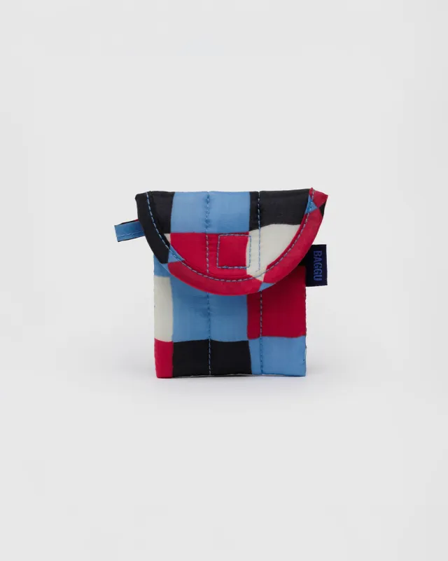 Puffy Earbuds Case - Painted Check sold by ban.do