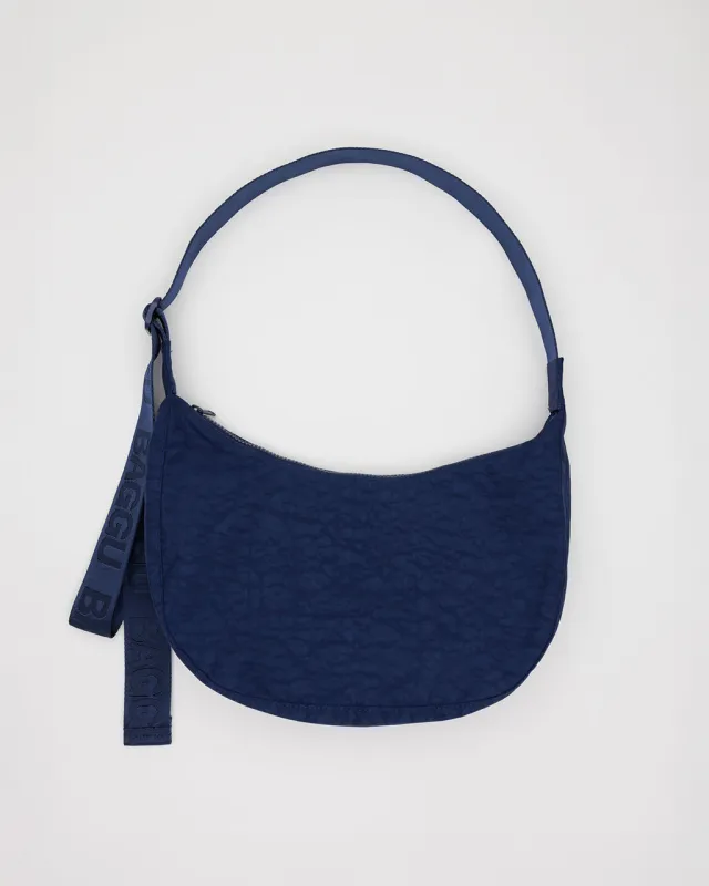 Medium Nylon Crescent Bag w/ Key Leash - Navy sold by ban.do