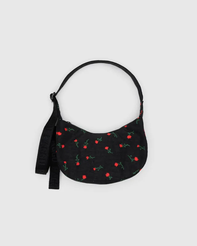 Small Nylon Crescent Bag w/ Key Leash - Painted Wildflower sold by ban.do