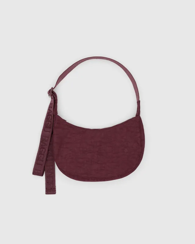 Small Nylon Crescent Bag w/ Key Leash - Mahogany sold by ban.do
