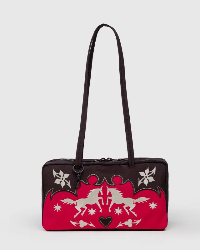 Nylon Bowler Bag - Western Appliqué made by BAGGU