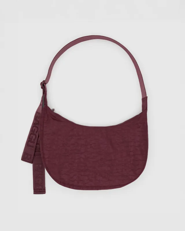 Medium Nylon Crescent Bag w/ Key Leash - Mahogany sold by ban.do