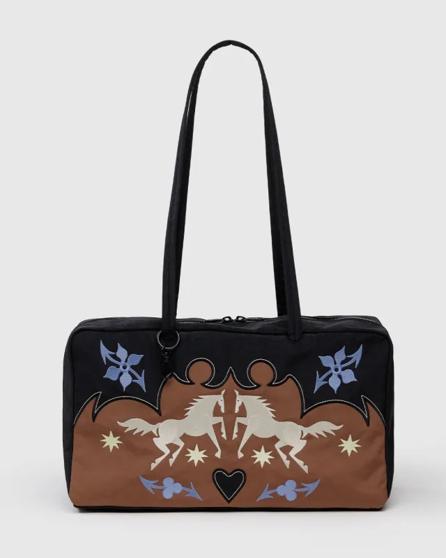 Medium Nylon Bowler Bag - Western Appliqué sold by ban.do