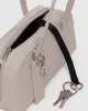 Small Recycled Leather Bowler Bag - Stone sold by ban.do