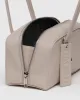 Small Recycled Leather Bowler Bag - Stone sold by ban.do