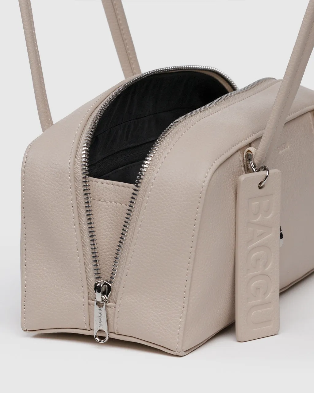 Small Recycled Leather Bowler Bag - Stone sold by ban.do product image thumbnail 5