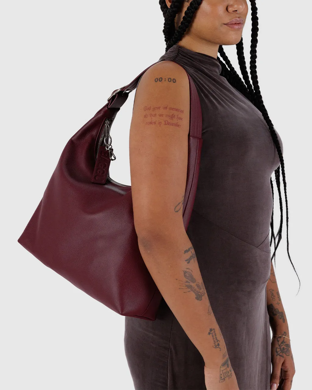 Recycled Leather Shoulder Bag - Mahogany sold by ban.do product image thumbnail 2
