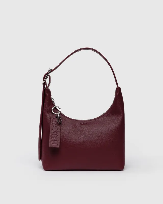 Mini Recycled Leather Shoulder Bag - Mahogany sold by ban.do