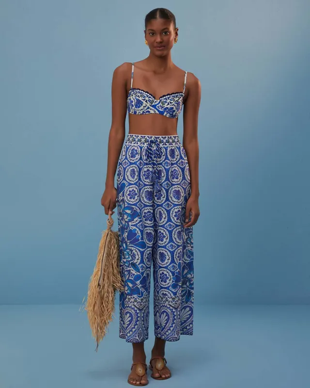 Blue Tile Dream Pants sold by ban.do