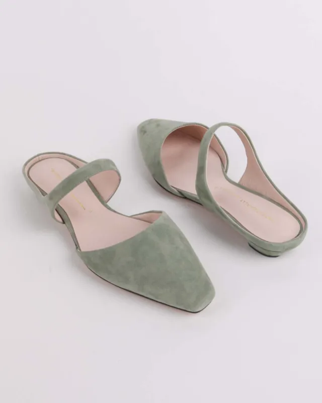 Lourdes Slide On Mule - Sage sold by ban.do