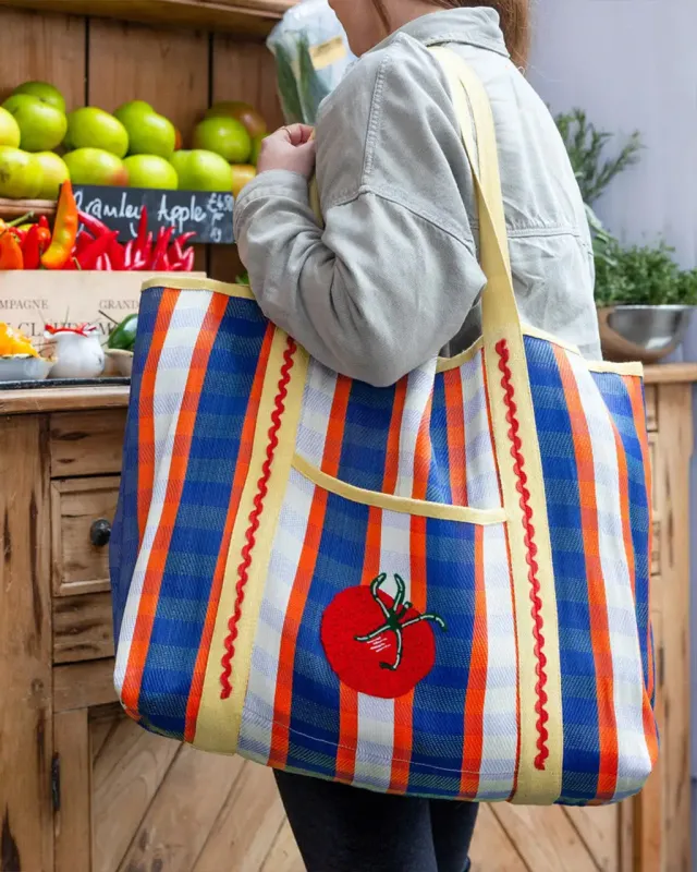 Bon Appétit Recycled Plastic Tote Bag - Tomato sold by ban.do