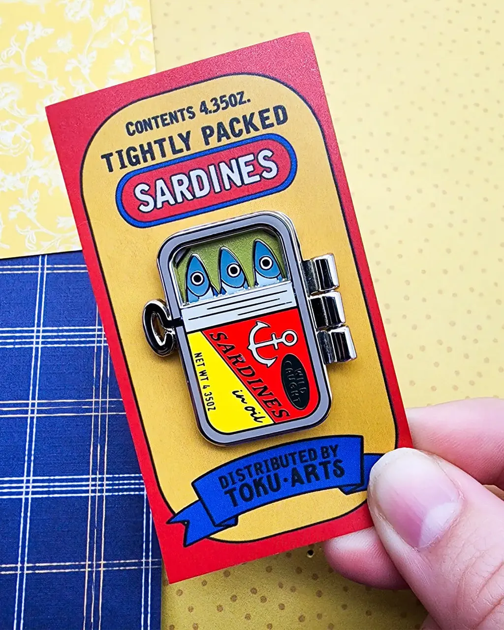 Tightly Packed Sardines Enamel Pin sold by ban.do product image thumbnail 3