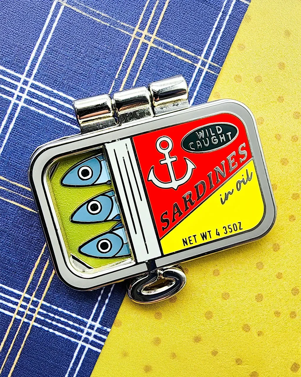 Tightly Packed Sardines Enamel Pin sold by ban.do