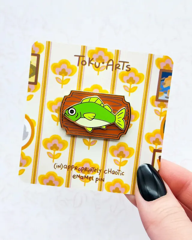 Award Winning Bass Enamel Pin sold by ban.do