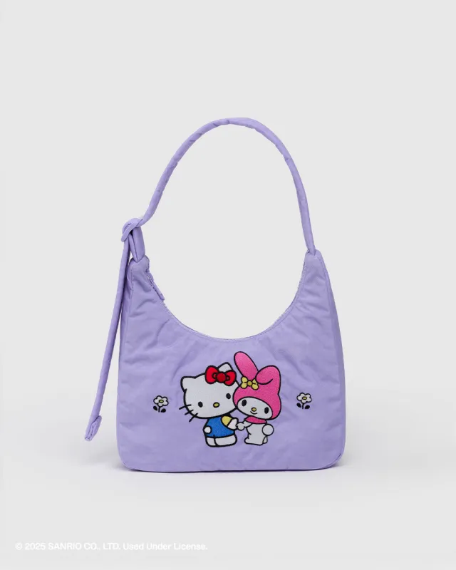 Mini Nylon Shoulder Bag - Embroidered Hello Kitty & My Melody made by BAGGU