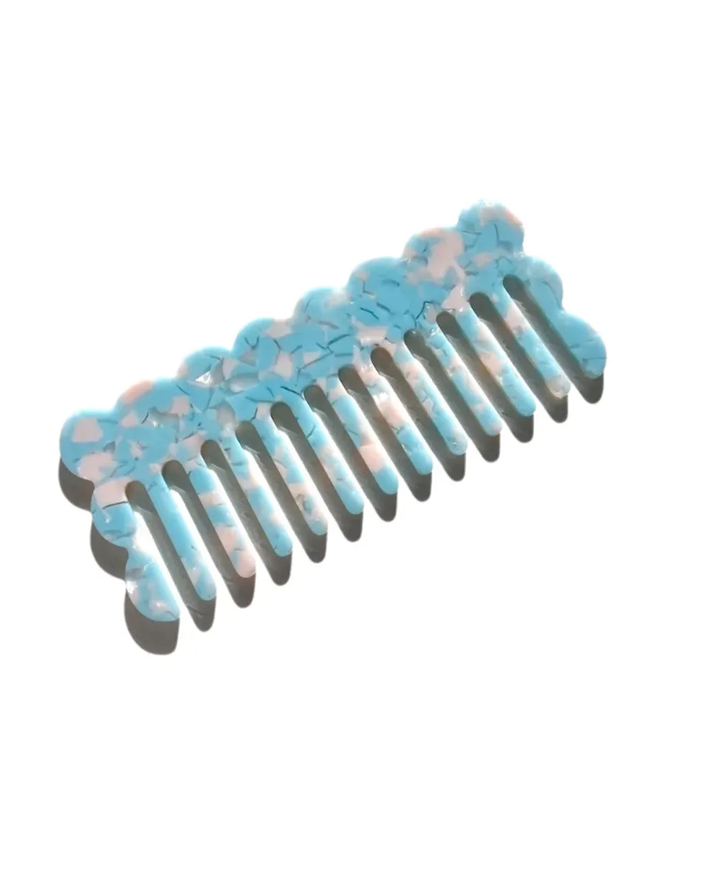 Wavy Acetate Hair Comb - Blue Tortoise sold by ban.do