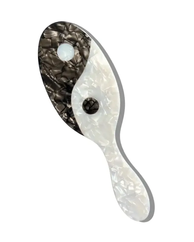 Hand-Painted Yin Yang Hair Brush sold by ban.do