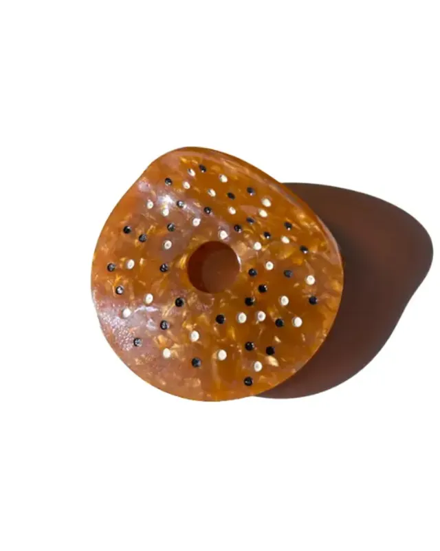 Hand-Painted Everything Bagel Claw Hair Clip sold by ban.do