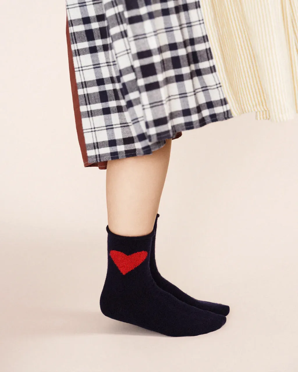 Love Cashmere Crew Socks - Navy sold by ban.do