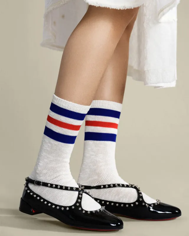 Varsity Slub Crew Socks made by Hansel From Basel