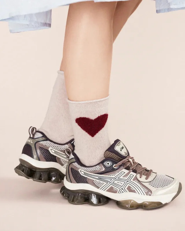 Love Cashmere Crew Socks - Beige sold by ban.do