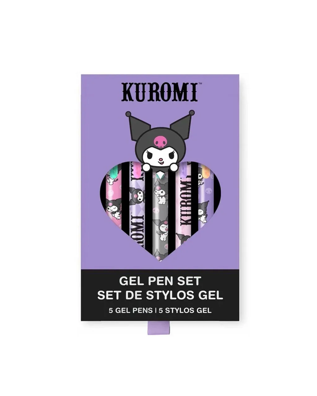 Sanrio Totally Kuromi Soft-Touch Gel Pen Set sold by ban.do