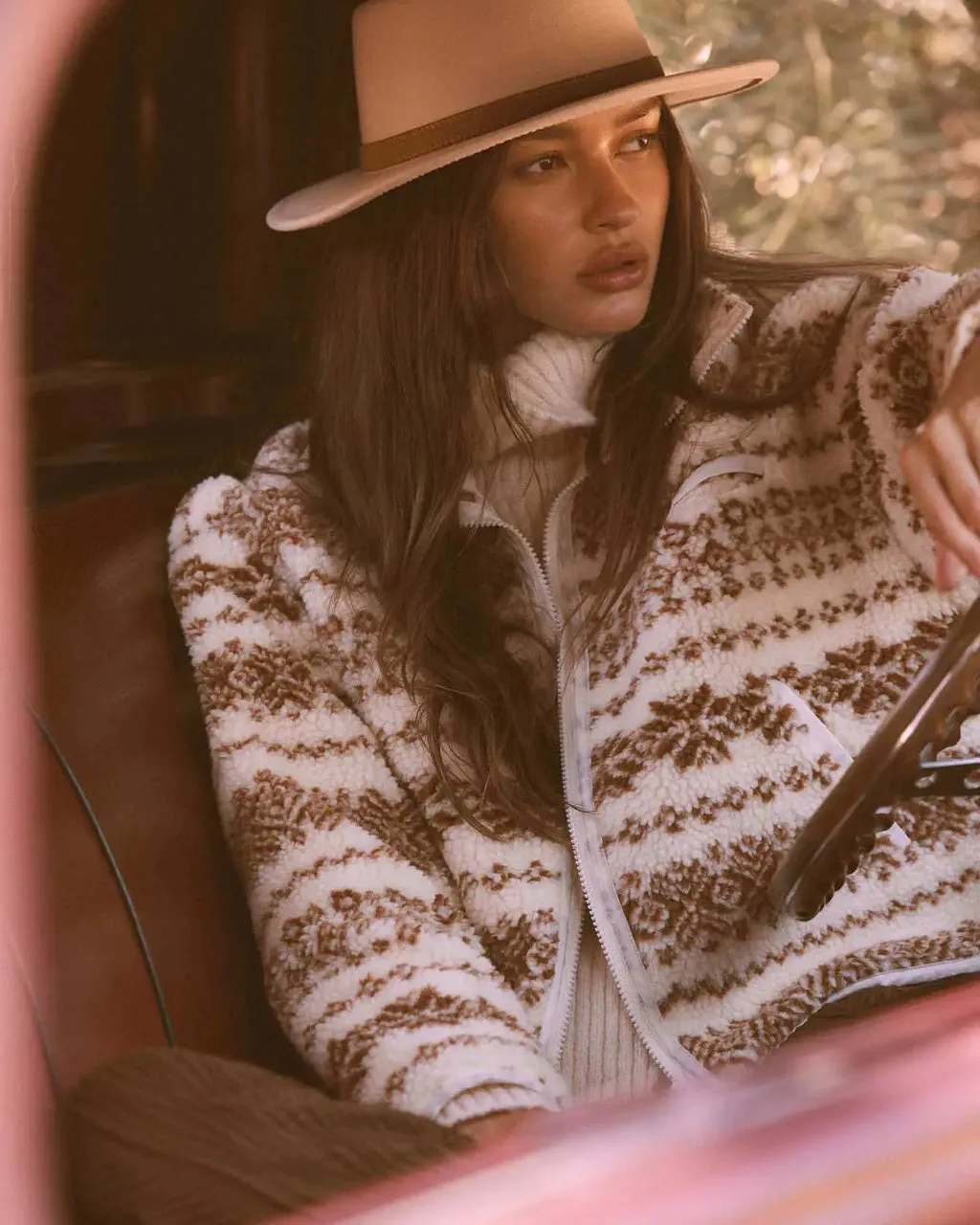 Highland Trails Alpine-Print Sherpa Fleece Jacket sold by ban.do product image thumbnail 4