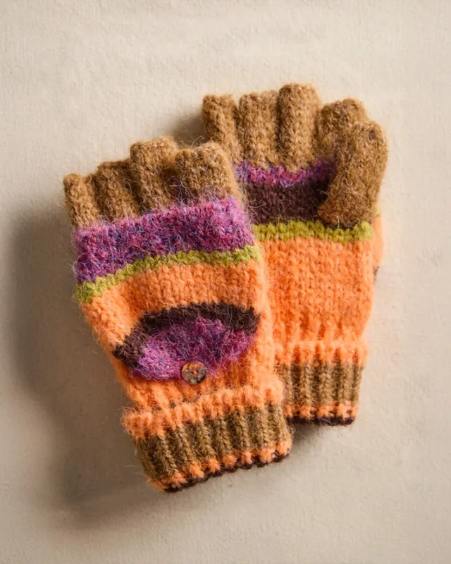 Super Stripe Gloves - Hot Coral sold by ban.do