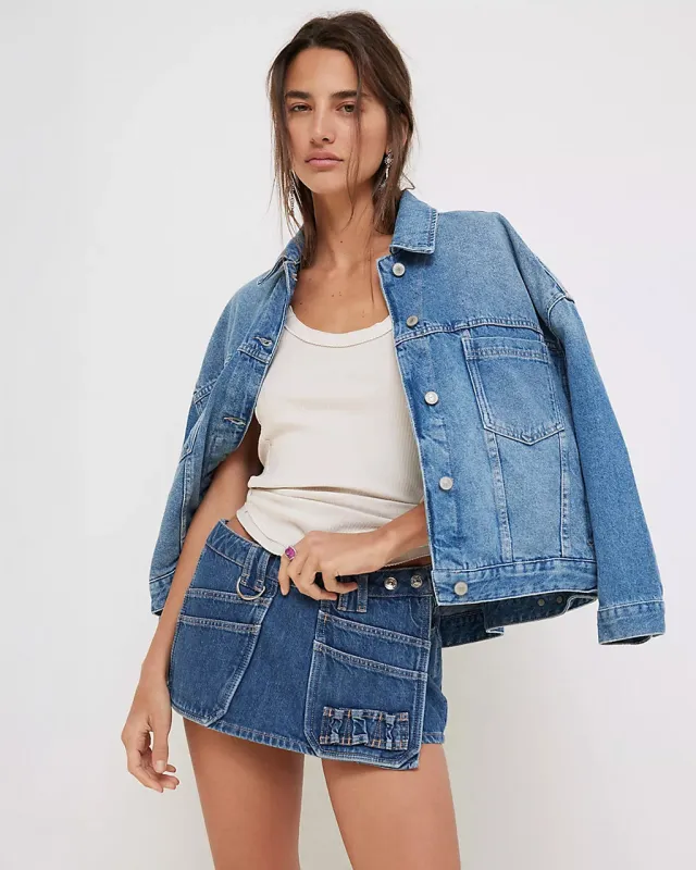 We The Free Opal Swing Denim Jacket - Cowboy Romance sold by ban.do
