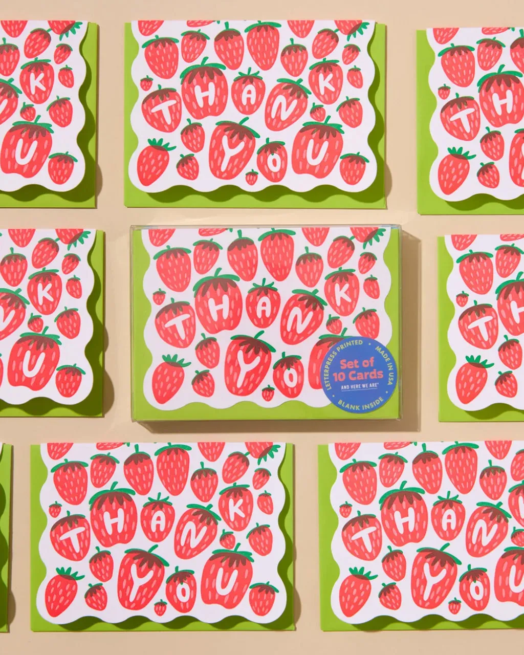 Strawberry Thank You Card Set sold by ban.do product image thumbnail 4